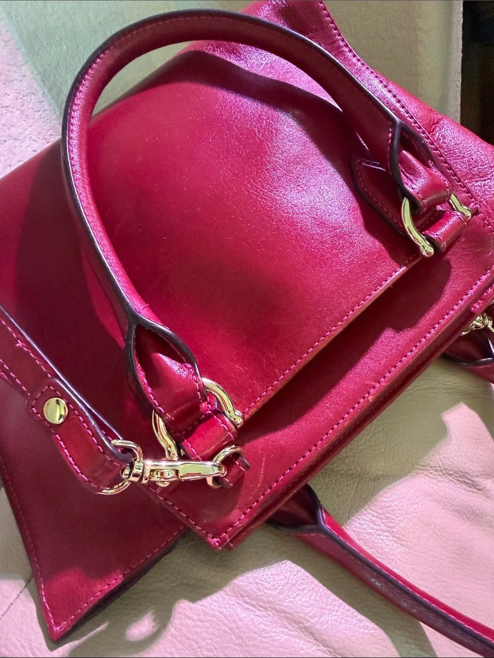 Brahmin Mini Priscilla Fuchsia Topsail